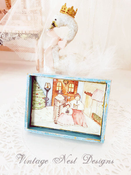 Miniature Christmas Carolers No.1 Handmade for Dollhouse