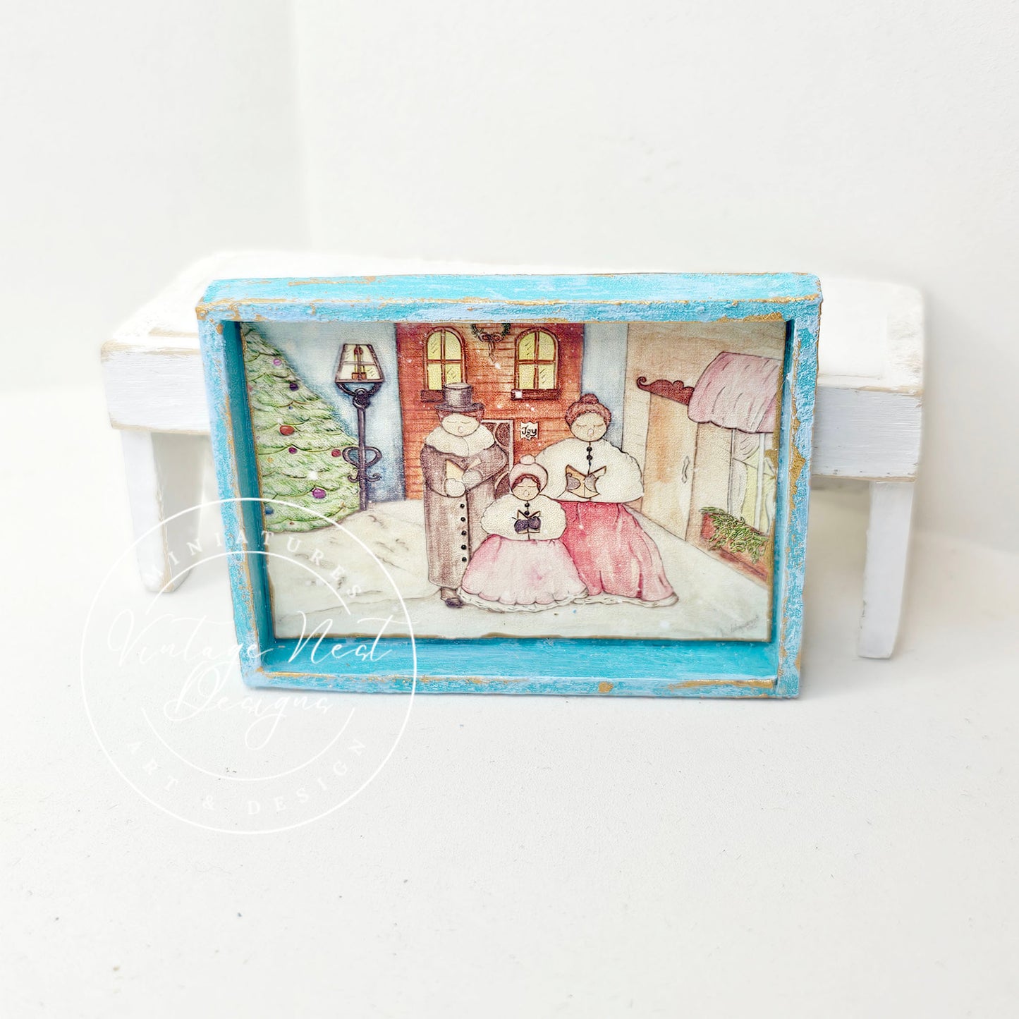 Miniature Christmas Carolers No.1 Handmade for Dollhouse