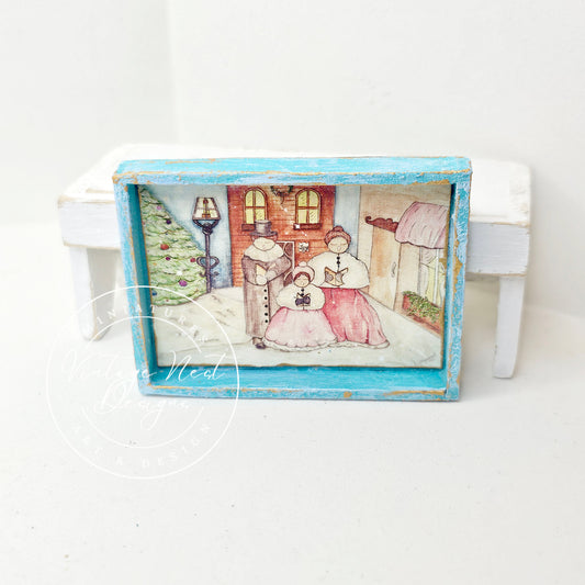Miniature Christmas Carolers No.1 Handmade for Dollhouse