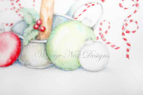 Digital Print Candle Bulbs No.1 Watercolor Painting Instant Download