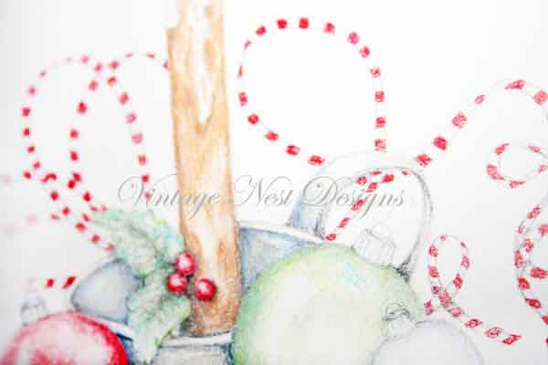 Digital Print Candle Bulbs No.1 Watercolor Painting Instant Download
