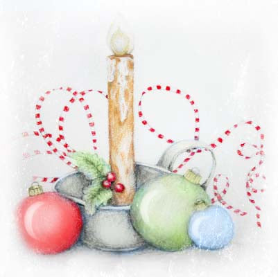 Digital Print Candle Bulbs No.1 Watercolor Painting Instant Download