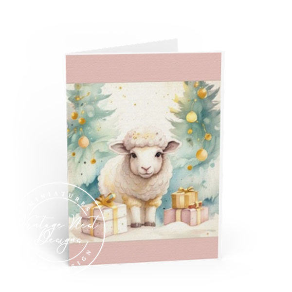 Digital Print Christmas Ewe No.3:2 ACEO Illustration Instant Download