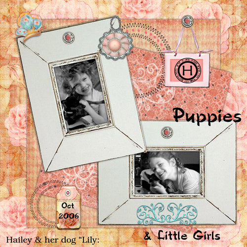 Kit de scrapbooking numérique Roses de Noël Téléchargement instantané