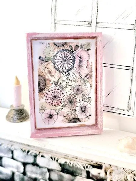 Miniature Contemporary Art No.3:1 Handmade Dollhouse Wall Art Shadow Box Diorama