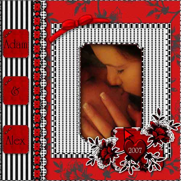Digital Scrapboooking Cross My Heart Kit Instant Download