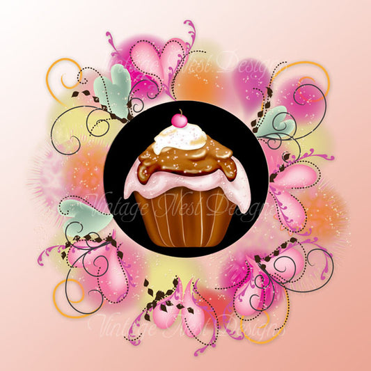 Page rapide de scrapbooking numérique Cupcake Joy n°1 Téléchargement instantané
