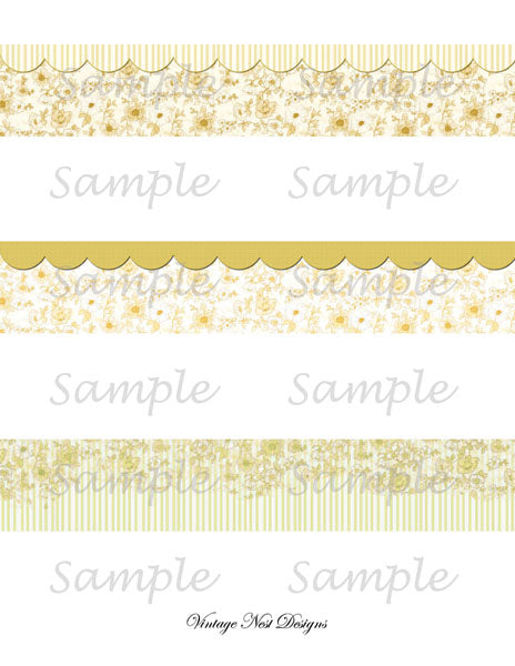 Digital Scrapbooking Victorian Dollhouse Wallpaper No.5 Illustration Instant Download
