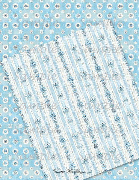 Papiers peints pour maison de poupée n° 9, impressions numériques, illustration, scrapbooking