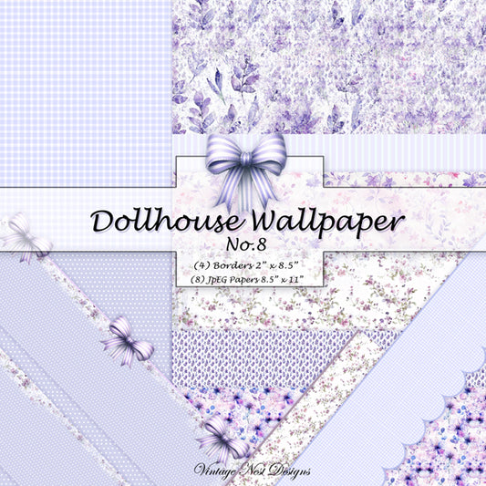 Dollhouse Wallpaper No.8 Digital Prints Illustration Scrapbooking