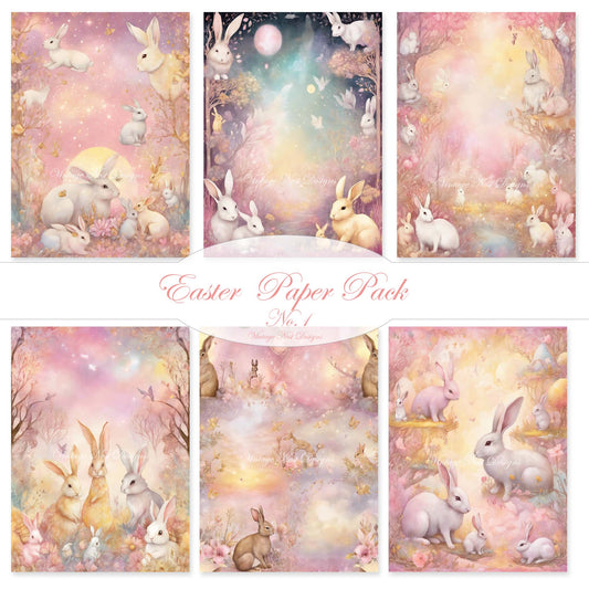 Digital Prints Easter Paper Pack No.1 Illustration Instant Download