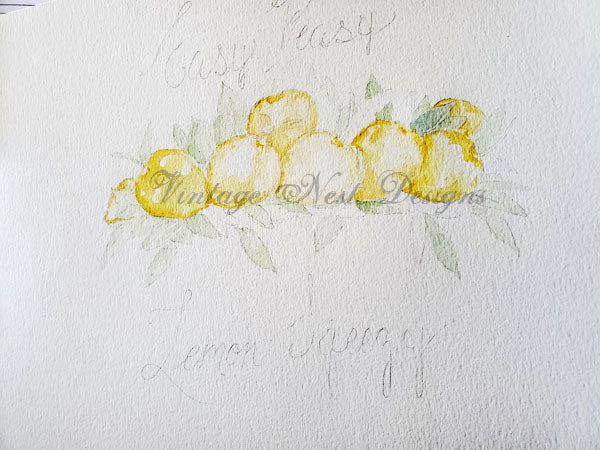 Easy Peasy Peinture aquarelle imprimée numérique n° 1