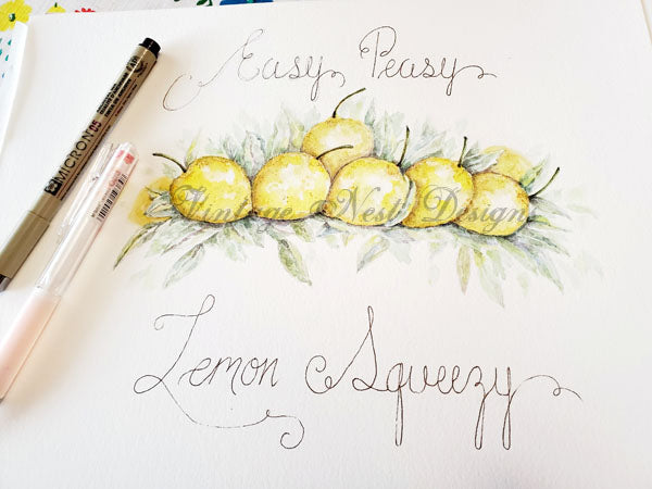 Easy Peasy Peinture aquarelle imprimée numérique n° 1