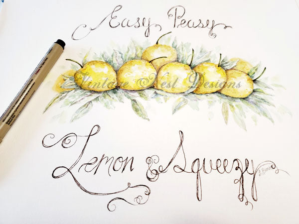 Easy Peasy Peinture aquarelle imprimée numérique n° 1