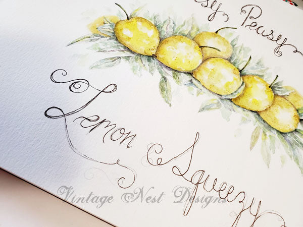 Easy Peasy Peinture aquarelle imprimée numérique n° 1