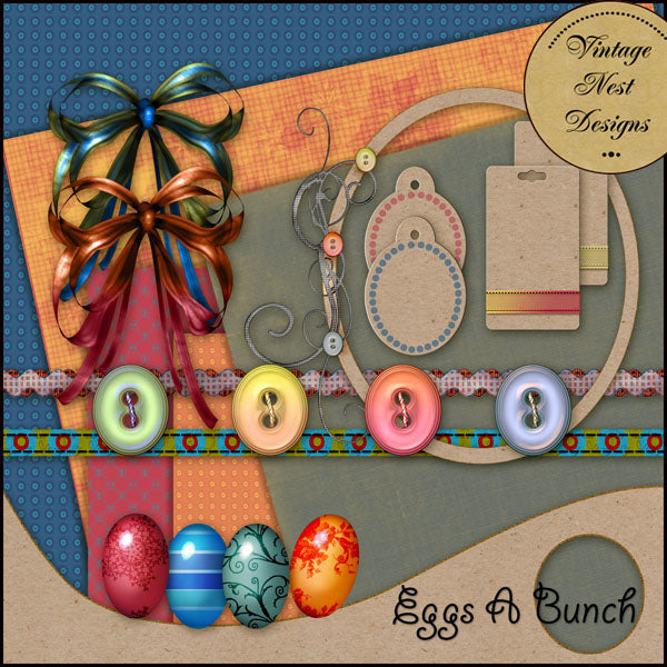 Digital Scrapbooking Ostereier Bündel Kit Sofort-Download