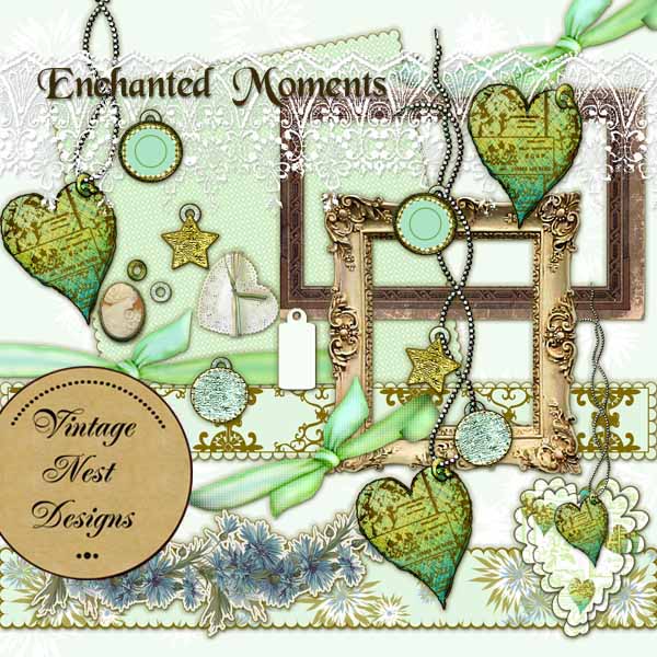 Digitales Scrapbooking Zauberhafte Momente Kit Sofortiger Download