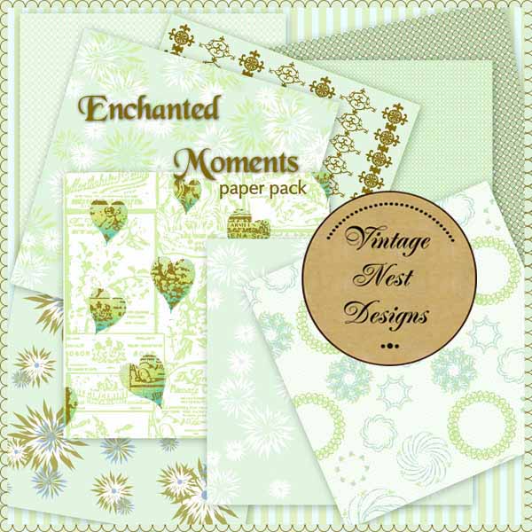 Digitales Scrapbooking Zauberhafte Momente Kit Sofortiger Download