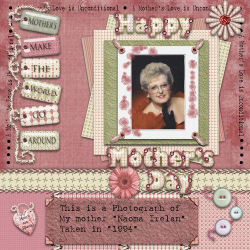 Digital Scrapbooking Especially for Mom Kit Instant Download