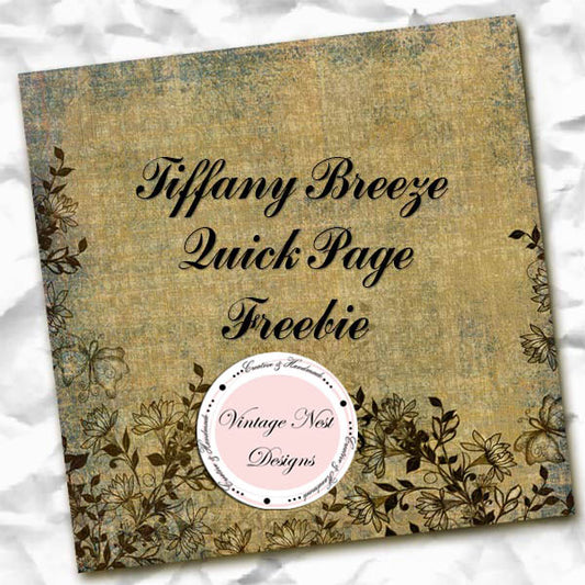 Digital Scrapbooking Tiffany Breeze Quick Page No.1 Freebie Instant Download