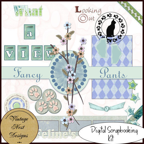Digital Scrapbooking Fancy Pants Kit Sofort-Download