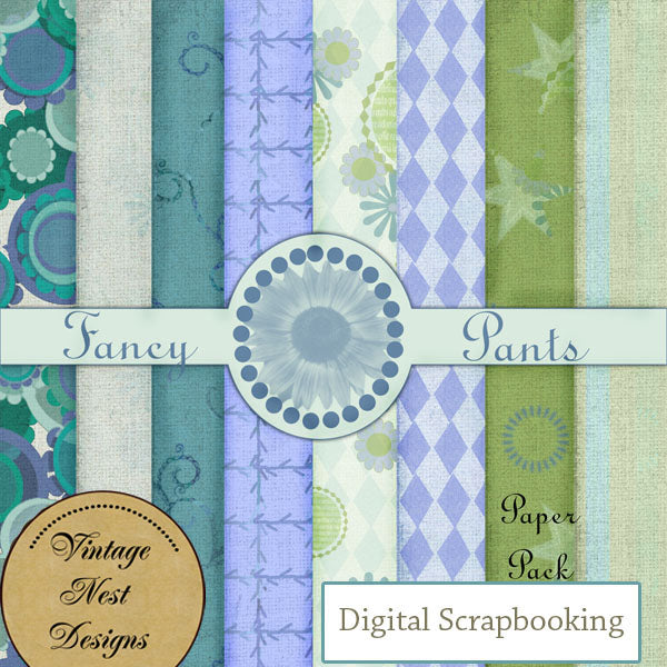 Digital Scrapbooking Fancy Pants Kit Sofort-Download