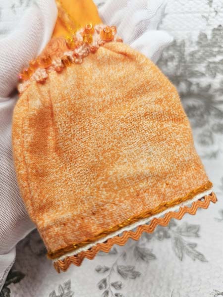 Barbie Fashion Doll Outfit No.7 Orange Handmade Dress