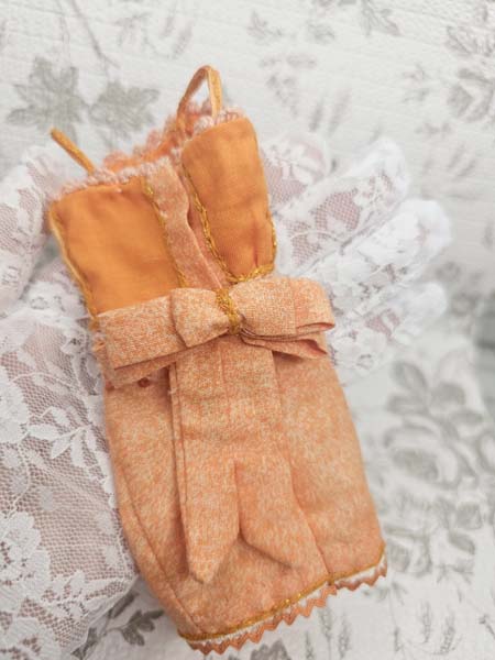 Barbie Fashion Doll Outfit No.7 Orange Handmade Dress