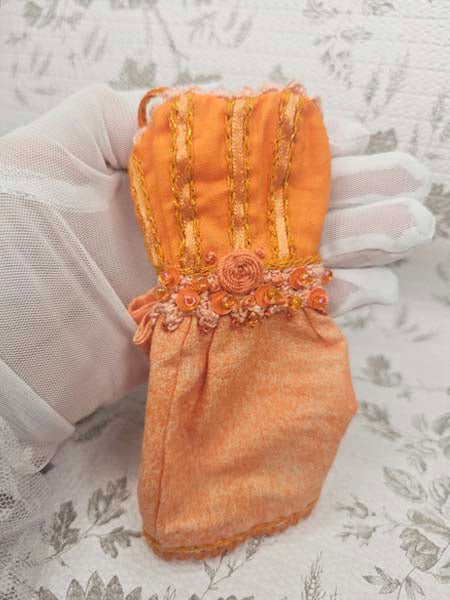 Barbie Fashion Doll Outfit No.7 Orange Handmade Dress