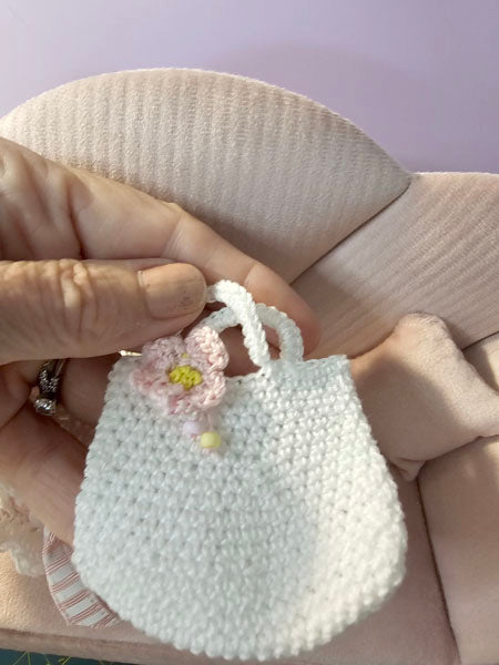 Bar bie Fashion Doll Bag and Hat No.1 Handmade Crochet