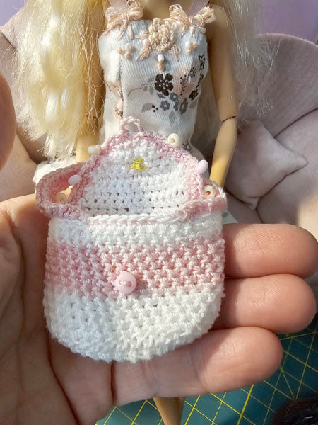 Barbie Fashion Doll Outfit No.5 Handmade Dress & Bag