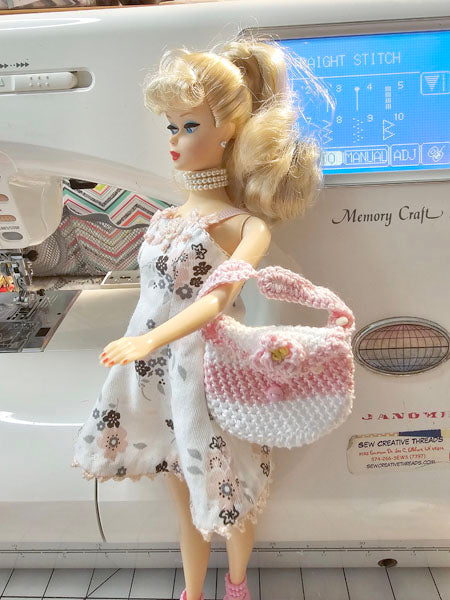Barbie Fashion Doll Outfit No.5 Handmade Dress & Bag