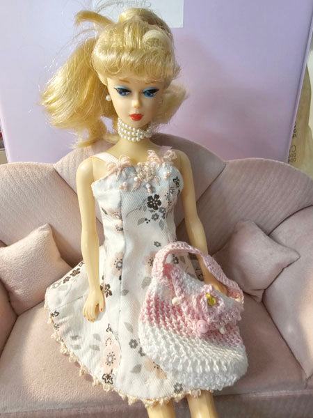 Barbie Fashion Doll Outfit No.5 Handmade Dress & Bag
