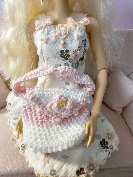 Barbie Fashion Doll Outfit No.5 Handmade Dress & Bag