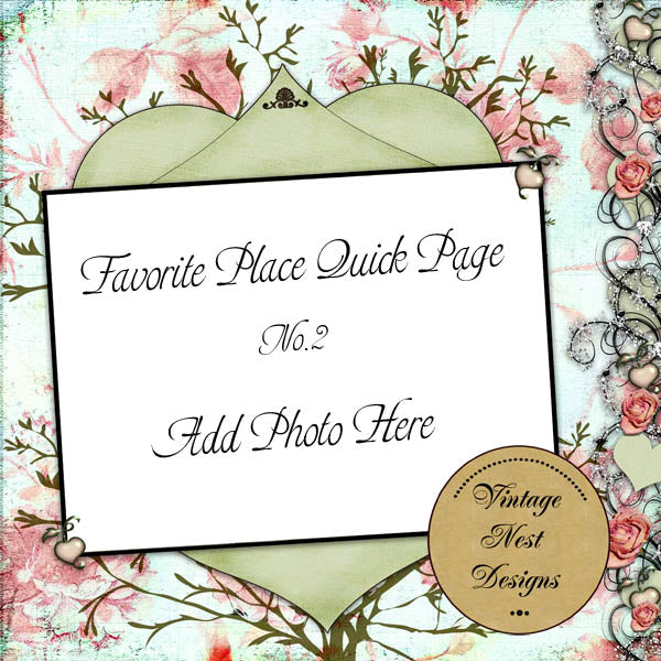 Page rapide "Endroit préféré" de scrapbooking numérique n°2 Téléchargement instantané