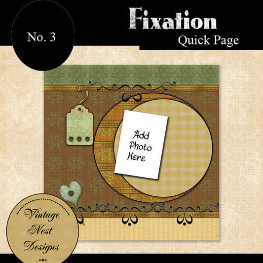 Page rapide de scrapbooking numérique - Fixation n° 3 - Téléchargement instantané