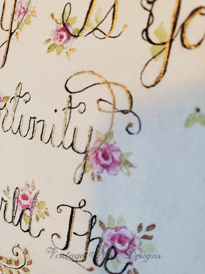 Citation Fleurs N°1 Aquarelle Originale