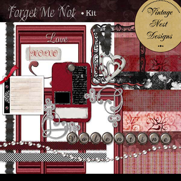 Kit de Scrapbooking Numérique Myosotis Téléchargement Immédiat