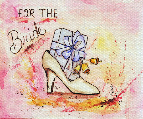 Digital Print For the Bride No.1 Watercolor Painting Instant Download