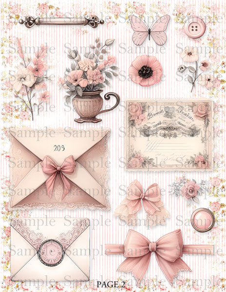 Kit de scrapbooking numérique boudoir français n°1 - Téléchargement instantané