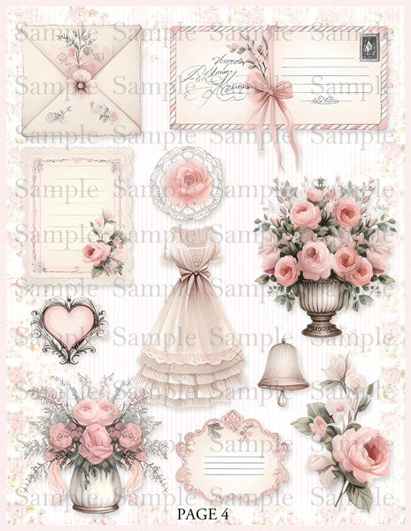Kit de scrapbooking numérique boudoir français n°1 - Téléchargement instantané