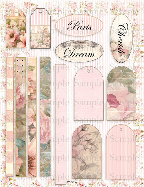Kit de scrapbooking numérique boudoir français n°1 - Téléchargement instantané