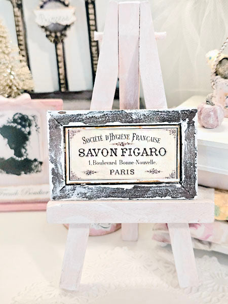 Miniature French Sign No.8 Art Dollhouse Wall Decor 1:12 Scale