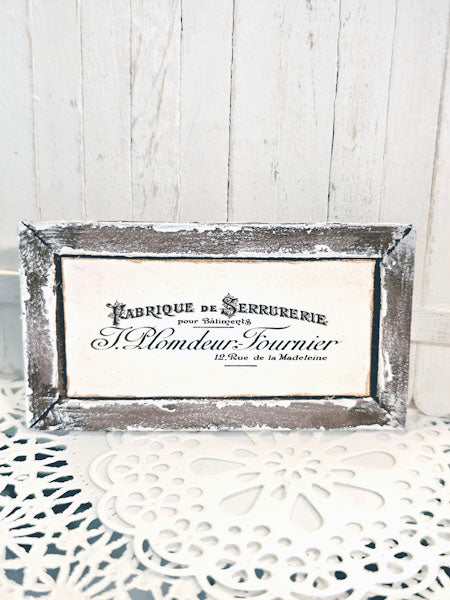 Miniature French Sign No.9 Art Dollhouse Wall Decor 1:12 Scale