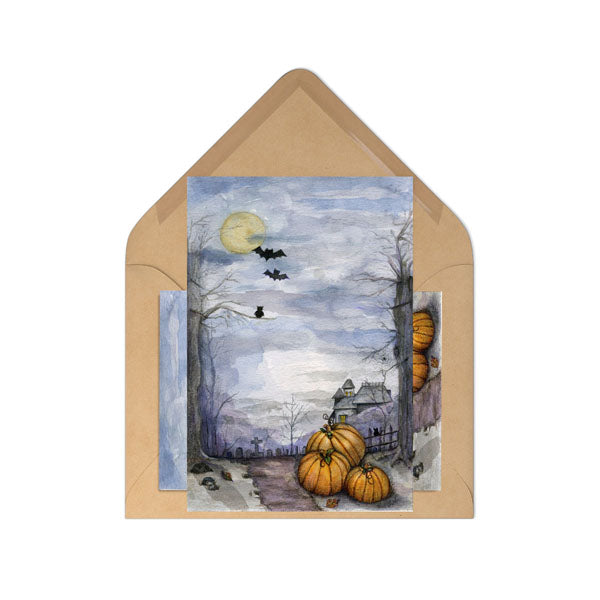 Impressions numériques Citrouilles d'Halloween N°3 Peinture aquarelle