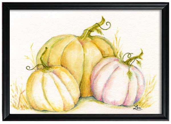Citrouilles d'Halloween imprimées en numérique n°4 Téléchargement instantané à l'aquarelle