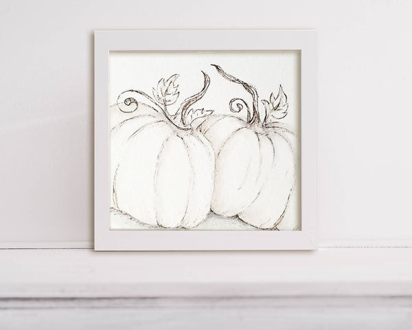Digital Print Halloween Pumpkins No.7 Pen & Ink Miniature Instant Download