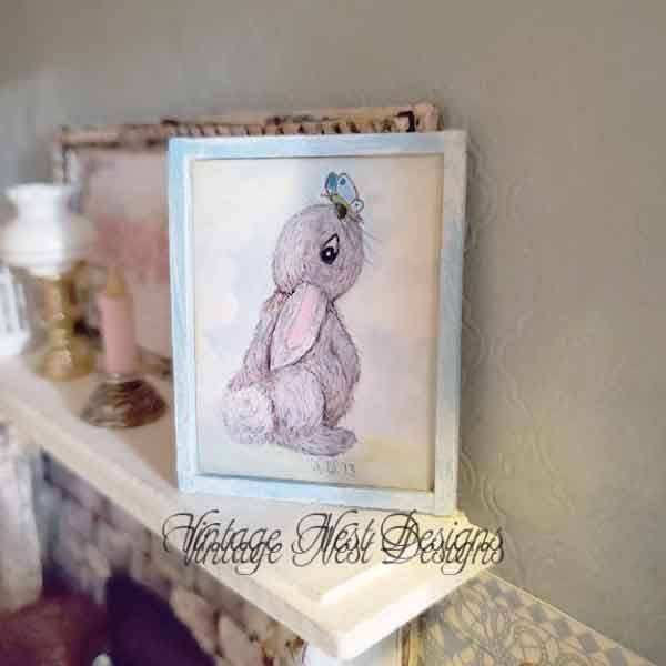 Bunny Butterfly No.1:2 Handmade Dollhouse Miniature