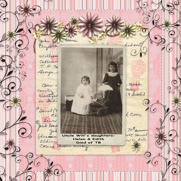 Digital Scrapbooking Helen & Edith Quick Page No.1 Instant Download