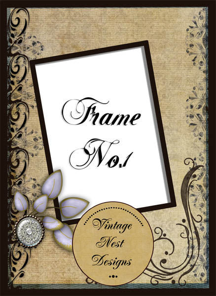 Digital Scrapbooking High Society Frame No.1 Freebie Instant Download
